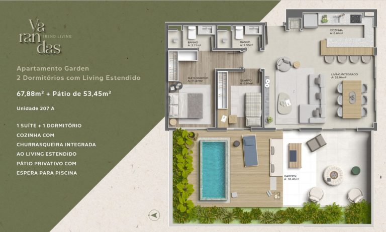 Apartamento na Planta em Canoas – Varandas – 3 dormitórios